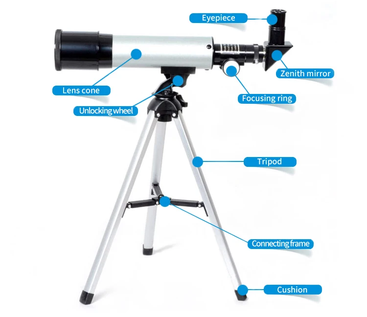 F36050M Astronomical Telescope Camping Monocular With Portable Tripod Space Spotting Scope Monocular Telescope for Beginner
