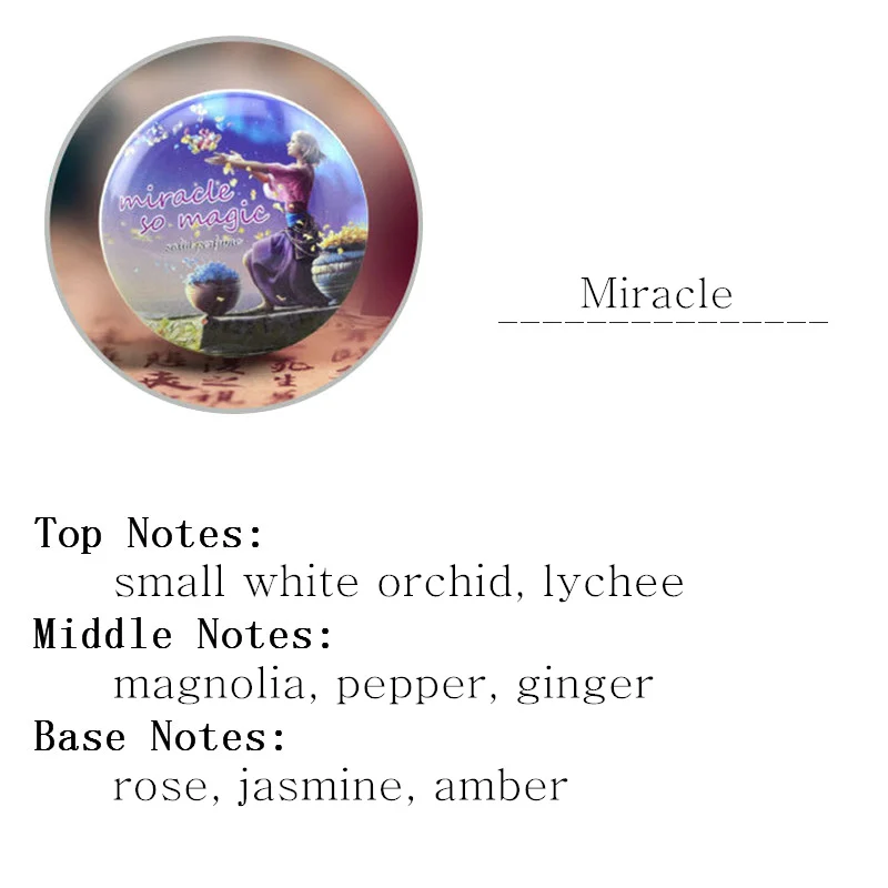 Miracle so magic 1 шт., Парфюмированная вода, 15 г, Женский Одноцветный парфюм, Feminino, портативная коробка, Цветочный Фруктовый аромат, цветочный крем, Женский парфюм, металлический корпус - Цвет: Miracle so magic