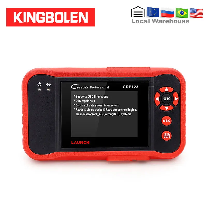 LAUNCH CRP123 ABS/SRS/трансмиссия/двигатель 4 системы OBD2 считыватель кодов OBDII