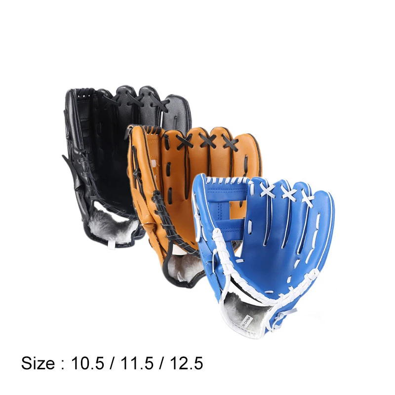 Three Colors Baseball Glove Outdoor Sports Softball Practice Equipment Size 10 5 11 5 12 5 Left Hand For Adult Man Woman Train Baseball Softball Gloves Aliexpress