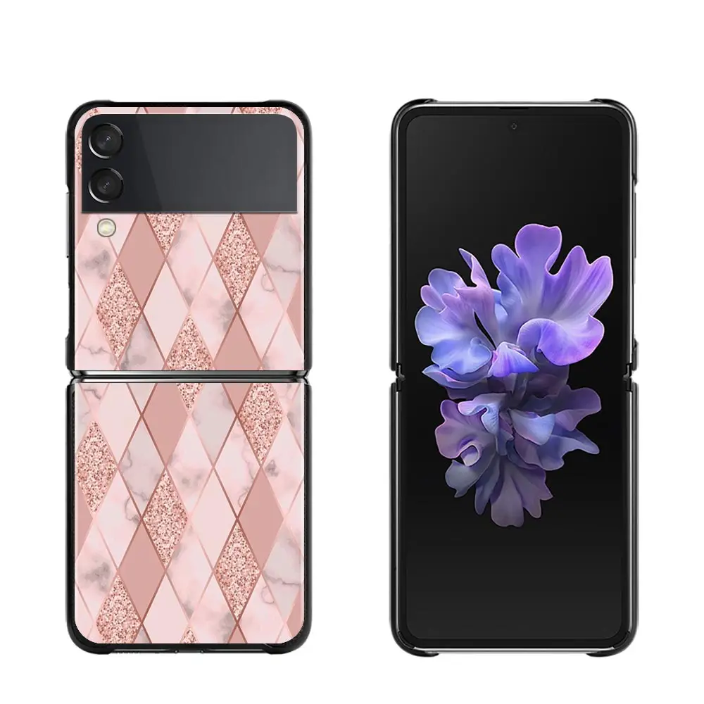 For Samsung Galaxy Z Flip3 5G Case For Samsung Galaxy Z Flip 3 Zflip 5G  Black Hard PC Cases Gold Pink Rose Glitter HeartsFor Samsung Galaxy Z Flip3 5G Case For Samsung Galaxy Z Flip 3 Zflip 5G Phone Black Coque Hard Cover PC Cases samsung z flip3 case