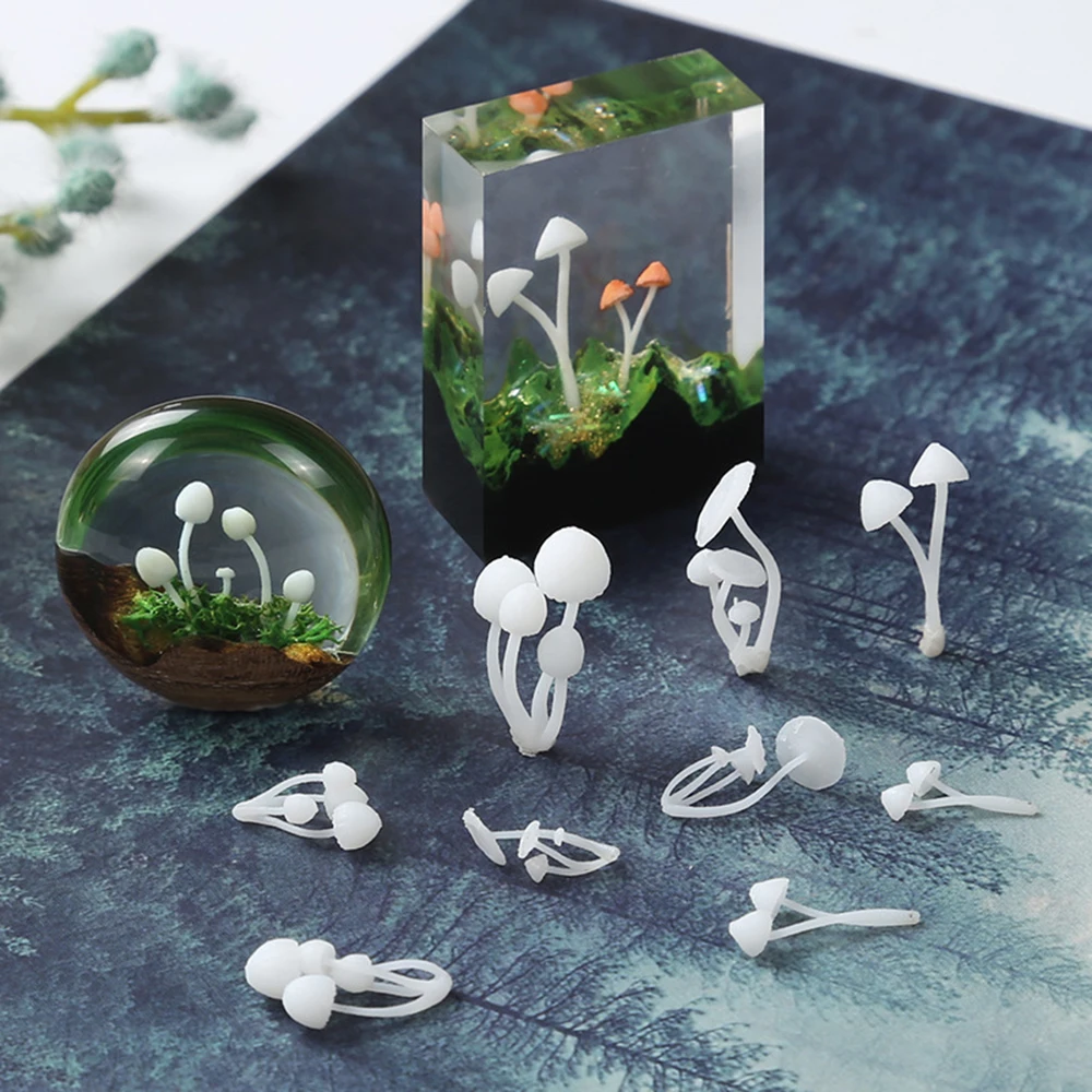 Silicone Mini Mushroom Film 3D Micro Landscape Craft DIY Handmade Jewelry Epoxy Resin UV Jewerly Filling Molds Tool Decoration | Дом и сад