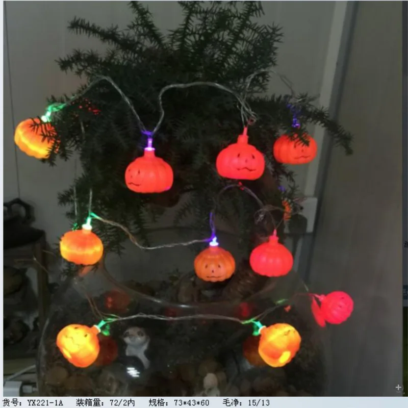 

Halloween Decorations Lighting Chain Halloween Shining Bar Decoration Pumpkin Lamp Plug LED Skeleton String Lights