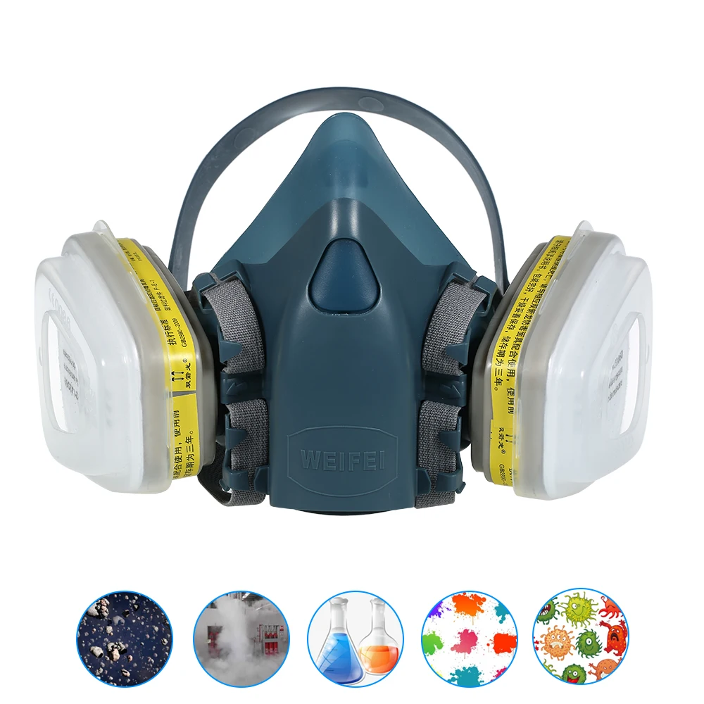 

8200 Half Face Gas Mask Proof Dust Facepiece Respirator Mask Painting Spraying Mask Personal Protective Equippment