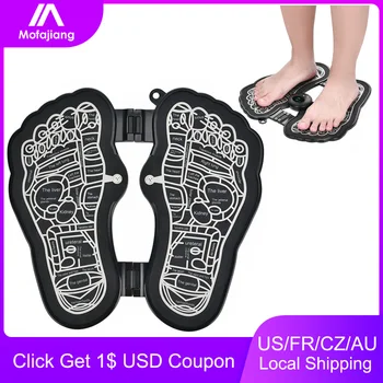 

EMS Foot Massager Pad Feet Muscle Stimulator Foldable Foot Massage Mat Improve Blood Circulation Relieve Pain USB Charging