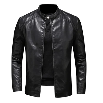 

2019 men's leather jacket men's Motorcycle leather jacket men's coat