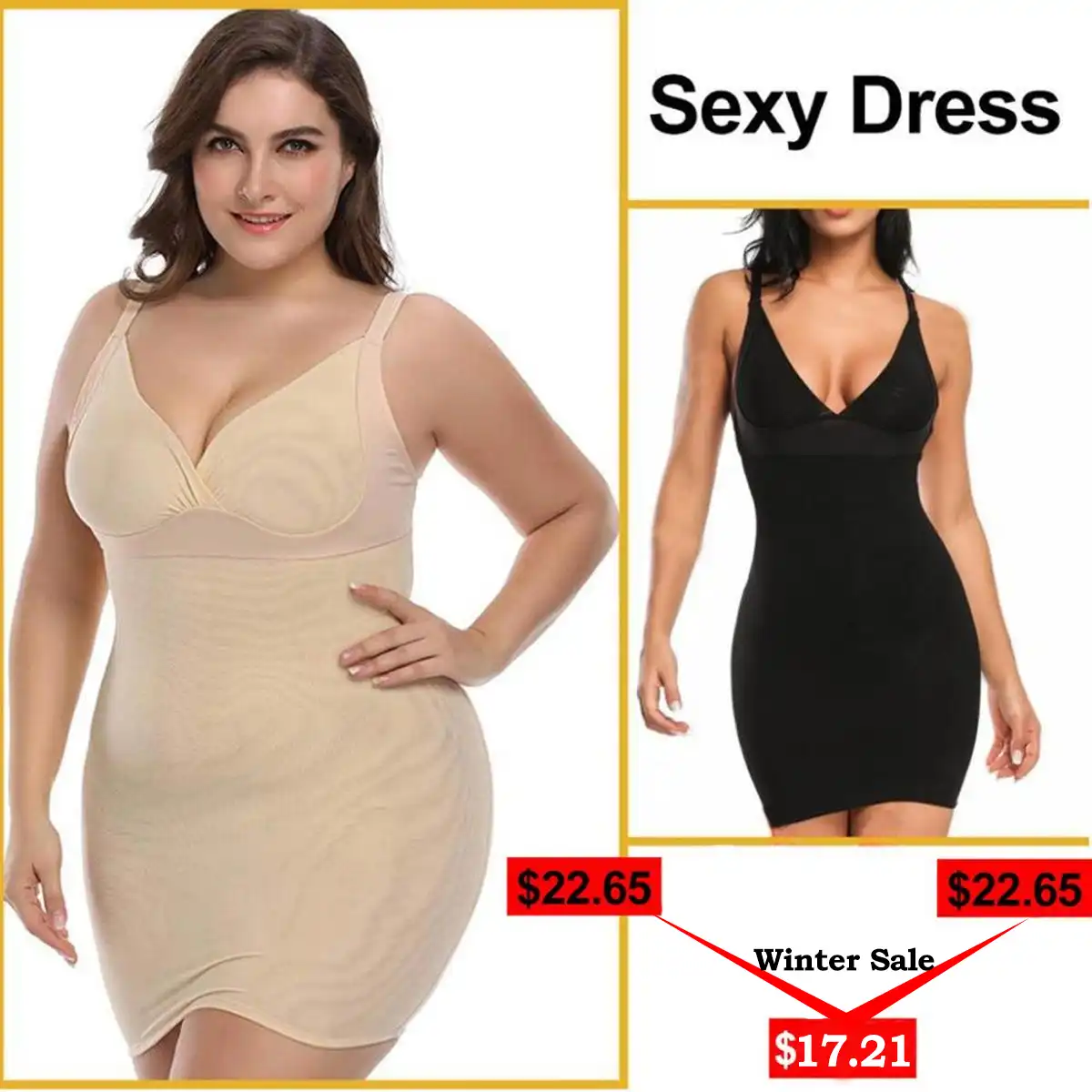 Waist Trainer Under Bodycon Dress 