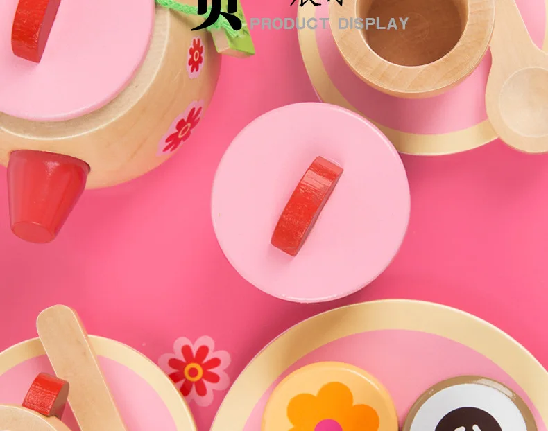 Onshine деревянная детская развивающая игрушка игровой домик Модель послеобеденный чайный набор детская посуда и кухонные принадлежности