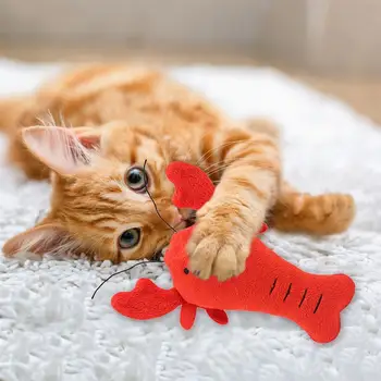 

1pc Pet Toy Creative Cartoon Shrimp Shape Bite-Resistant Pet Chew Toy Pet Squeaky Toy For Dog Cat Pet Supplies Dog Favors