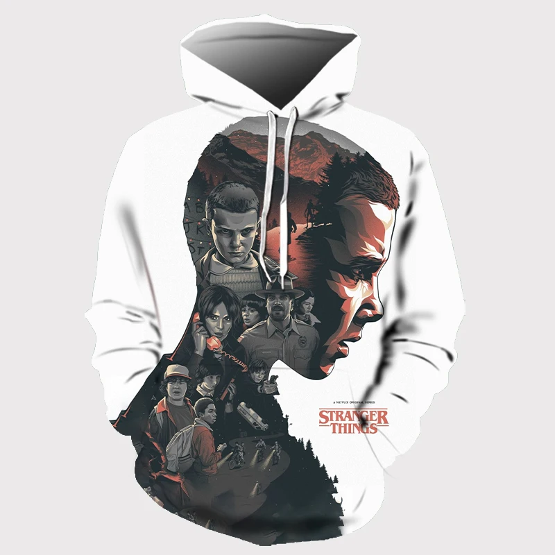 Странная история вещей мультфильм толстовка 3D мода повседневная хип-хоп