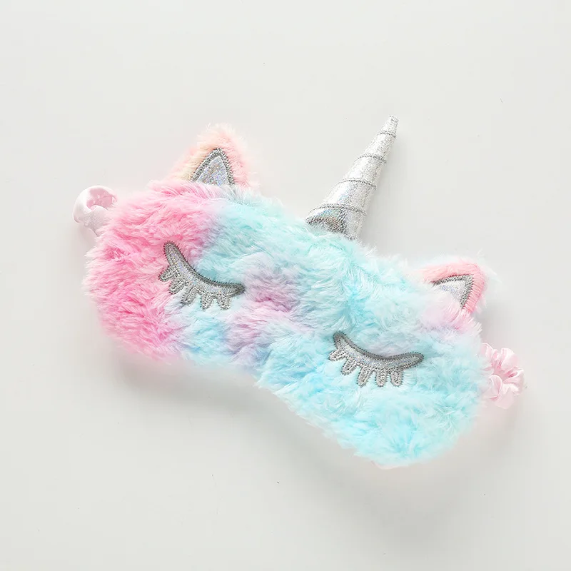 

2019 Cartoon Unicorn Eye Mask for Partry Sleeping Mask Plush Eye Shade Cover Eyeshade Suitable For Travel Home Party Gifts DA