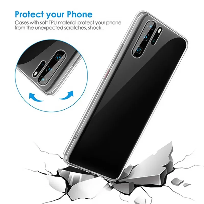 Прозрачный чехол для huawei P30 P20 P10 lite mate 30 20 Pro Honor 8X9X20 10 lite y6 y7 y9 P Smart z nova 5t Мягкий силиконовый чехол