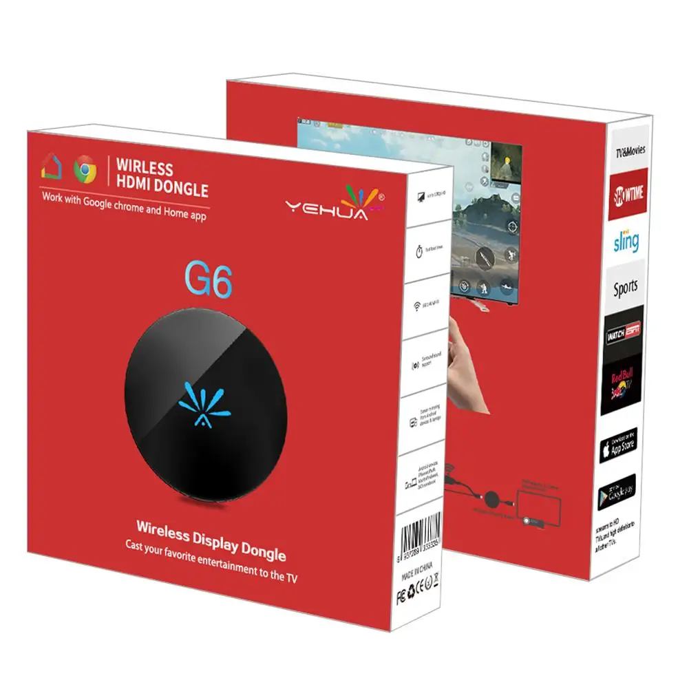 G6 Беспроводная ТВ-карта 2,4G 5G видео Wifi дисплей ключ HDMI Miracast для IOS Android tv беспроводной