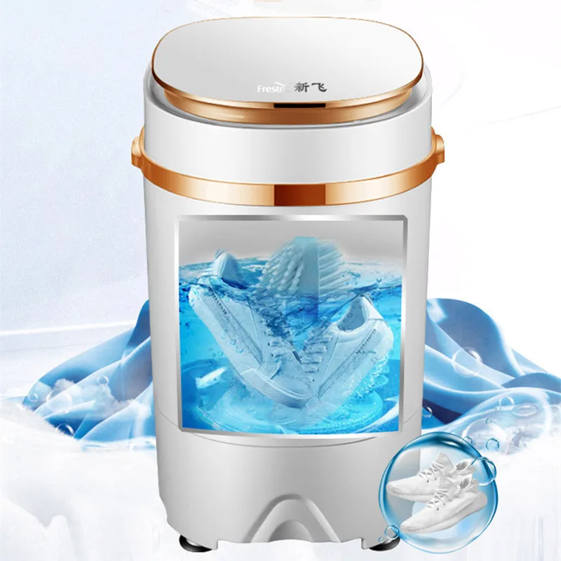 

220V Frestec Shoes Washing Machine Semi-automatic Household Mini Lazy Brushing 5kg Small Washer