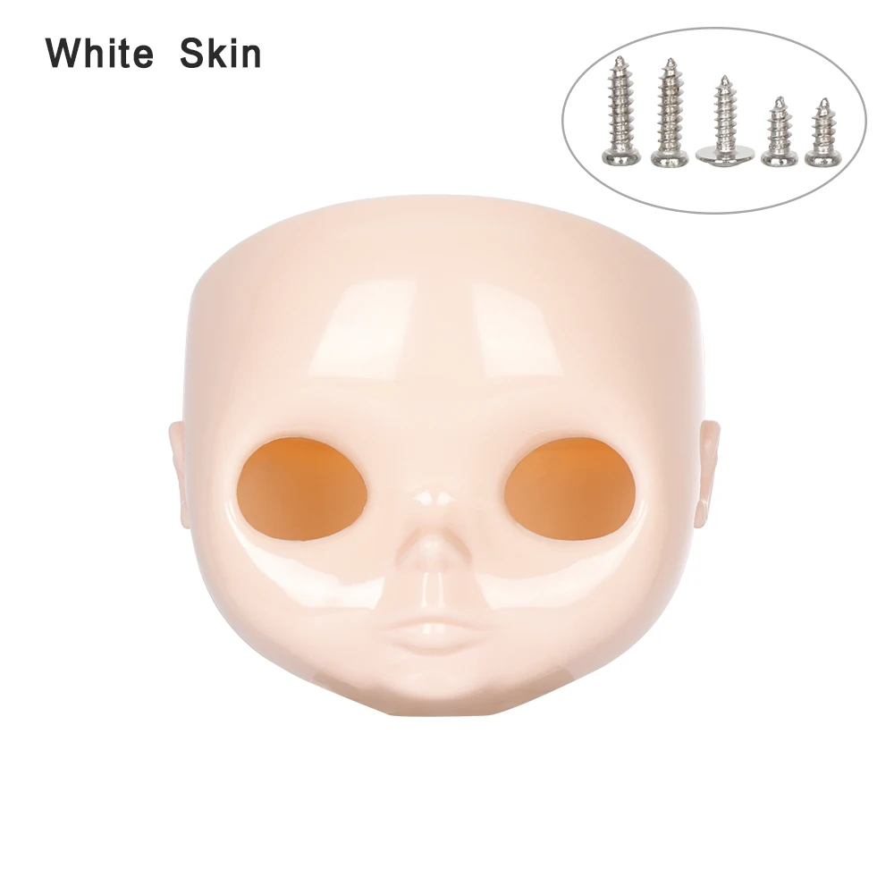 1 PC 1/6 Blyth DIY Doll Factory Dolls Faceplate With Backplate 30cm Plastic Blyth No Makeup Face and Screw Toys Accessories luvabella doll