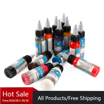 

14 Pcs 30ml Professional Tattoo Ink 14 Colors Set 1oz 30ml/Bottle Tattoo Pigment Kit Fashion Makeup cosmetics Tools Ink