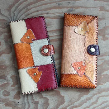 

2020 the new handmade long purse for woman large capacity wallet holding bagss and receiving bagss in hand