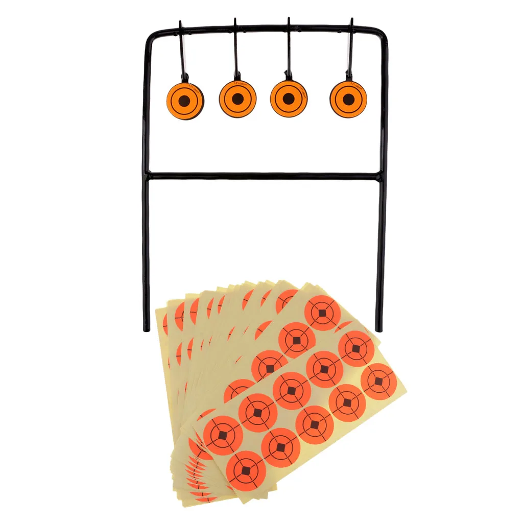 Self Resetting Spinning Shooting Gallery Target Plinking Range + 250 Stickers