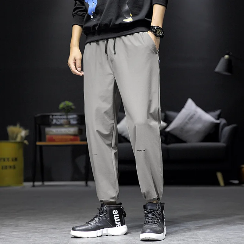 

Large Size 2019 Autumn New of Origional Sofa Wall Large Size Elasticity Breathable Beam Leg Capri Casual Pants Men's