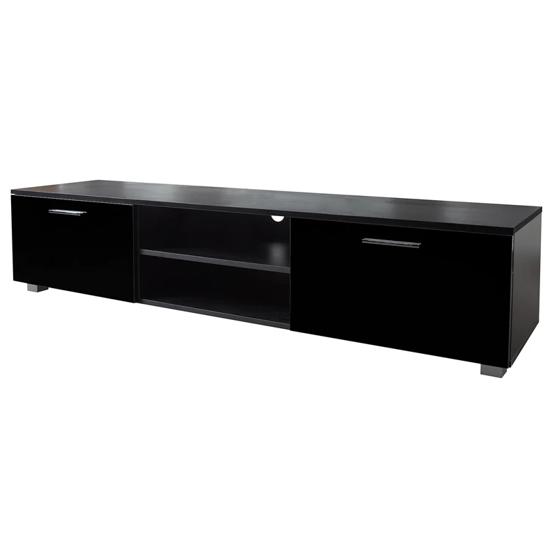 Black TV Stand for 65 Inch Stands Media Console 
