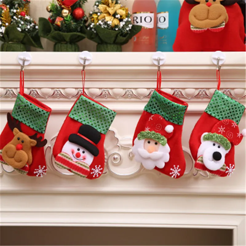 

Christmas Xmas Tree Hanging Party Tree Decor Santa Stocking Sock Gift Candy Bags