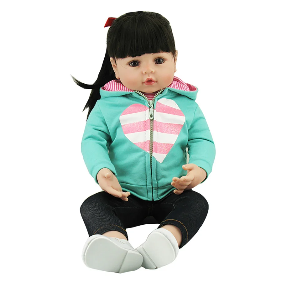 WOWCHEER 47 см Силиконовые Reborn Baby реалистичные куклы мягкая кукла Модная Кукла игрушки для детей рождественские подарки - Цвет: 1 set