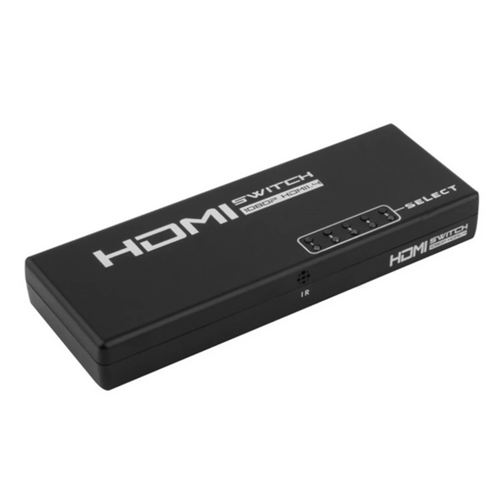 Адаптер HDMI высокая скорость преобразования для HD tv DVD 5 вход 1 выходные принадлежности мини 1080P твердый ABS с пультом дистанционного управления сплиттер