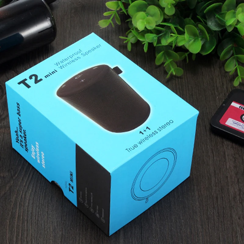 Jinreach портативный T2mini открытый Bluetooth динамик беспроводной сабвуфер водонепроницаемый Мощный глубокий бас беспроводные колонки mp3-плеер