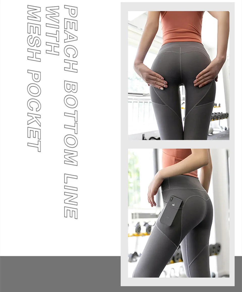 gym leggings Sexy Girl Pocket Leggings Women Fitness High Waist Push Up Legins Sport Workout Anti Cellulite Seamless Jeggings Sweatpant tiktok leggings