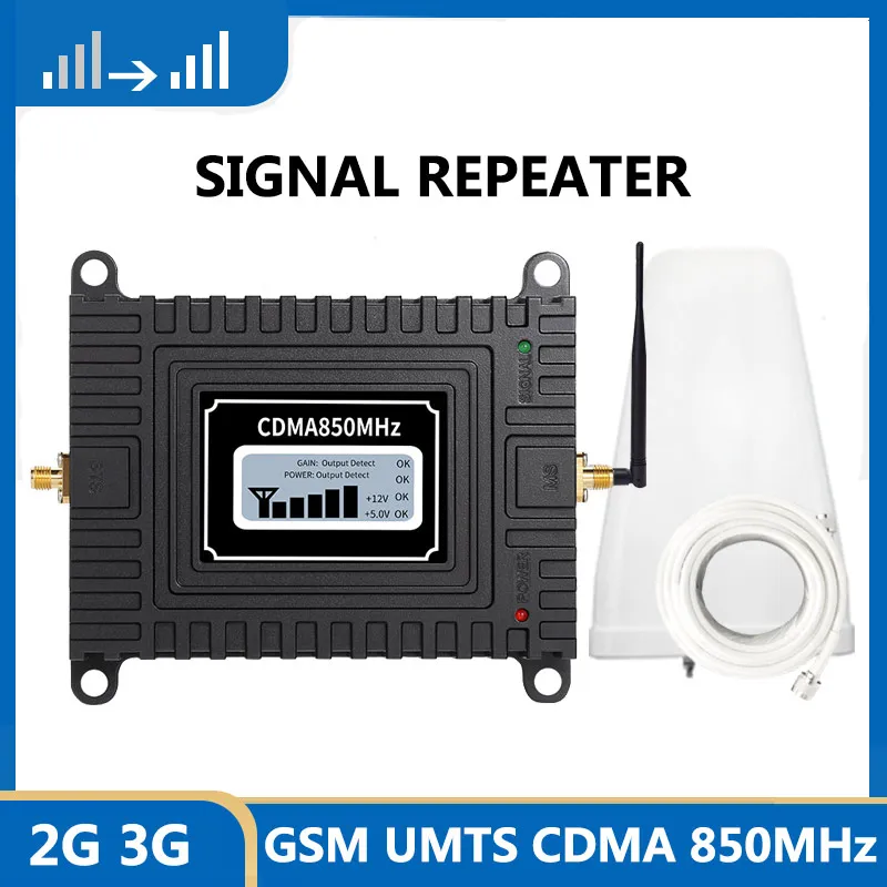 

Cell Phone Signal Booster Repeater CDMA Repeater Band 5 850MHz 2g 3g Amplifier Repetidor Kit