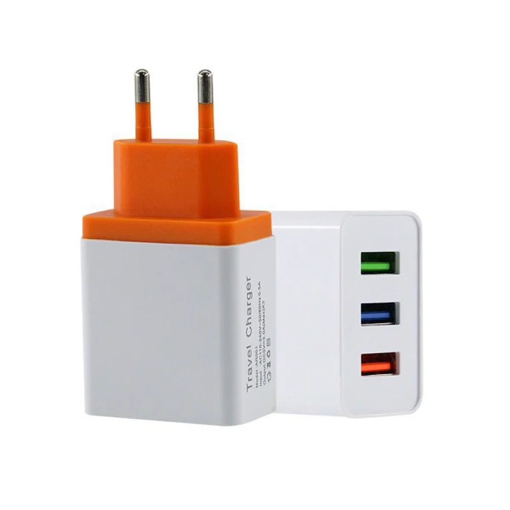 Быстрая зарядка 5 в 3 А 3 usb порта домашнее дорожное настенное зарядное устройство переменного тока адаптер питания для iPhone huawei телефон планшет USB зарядное устройство