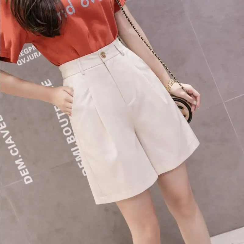 Женские шифоновые брюки с завышенной талией и широкими штанинами летние до колен