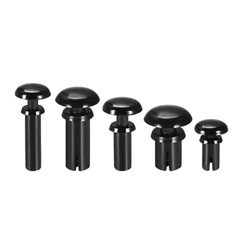 

uxcell 50Pcs Push Clip Rivet 4x12mm 3x10mm 3x8mm 3.5x6mm PCB Circuit Panel Nylon Fastener Black for various trim panels