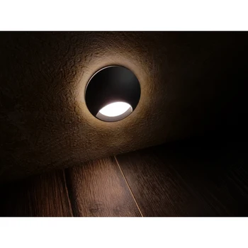 

Black recessed led round light, stage lighting, warm white 3W