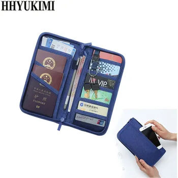 

HHYUKIMI Travel Passport bag Cover Wallet Travel Multifunction Credit Card Package ID Holder Storage Organizer Clutch Money Bag