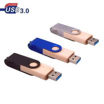 

Custom Logo Maple Wood & Colorful Metal USB Flash Drive USB 3.0 8GB Usb Memory Stick 16GB Pendrive 32GB Pen Drive 64GB Gift