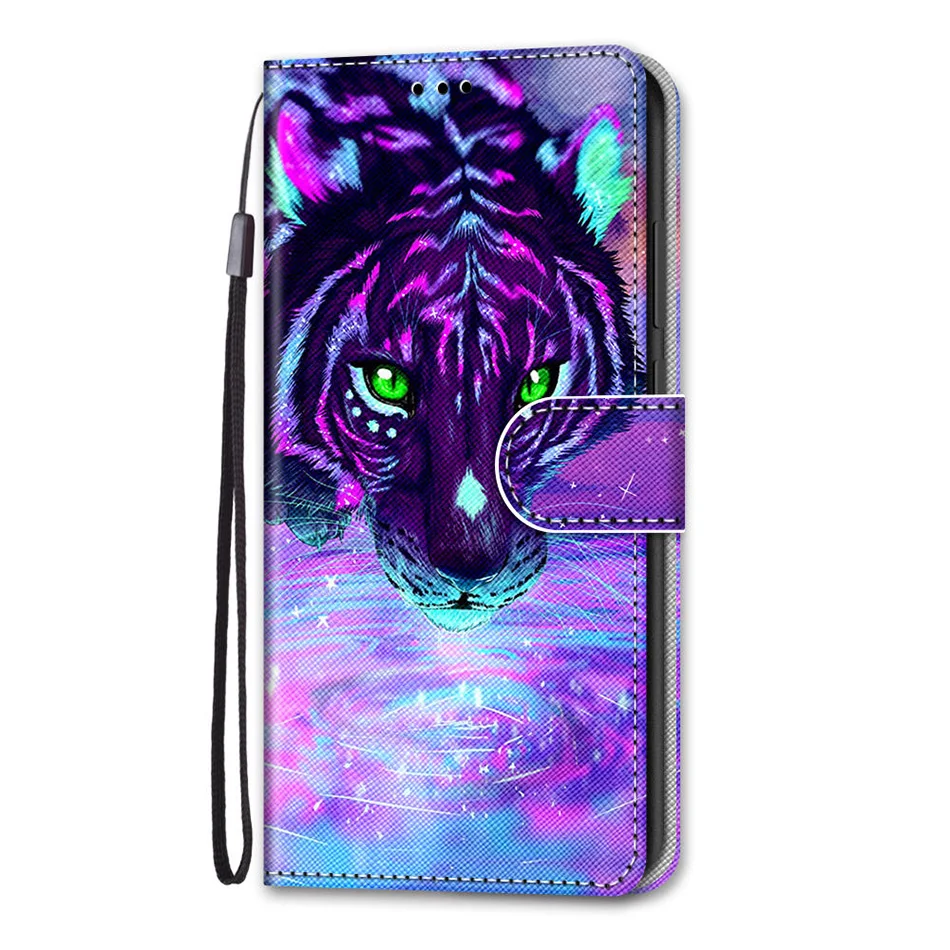 Cat Wolf Wallet Flip Leather Case For Xiaomi Mi 6X A2 Redmi 6 Pro 6 6A 7 7A Stand Coque Cover xiaomi leather case design Cases For Xiaomi