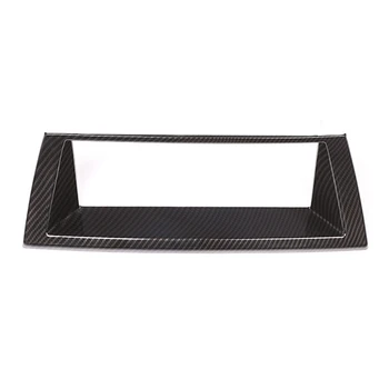 

for X5 X6 E70 E71 2007 - 2013 Car Carbon Fiber Central Control Dashboard Panel Navigation Sn Frame Cover Trim