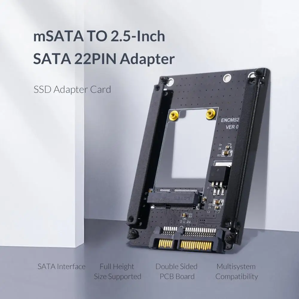 ORICO mSATA 2,5 дюйма SATA 22PIN адаптер Внешний жесткий диск SSD адаптер карты с двусторонняя печатная плата mSATA SATA3 SSD за 25X30 mSATA SSD