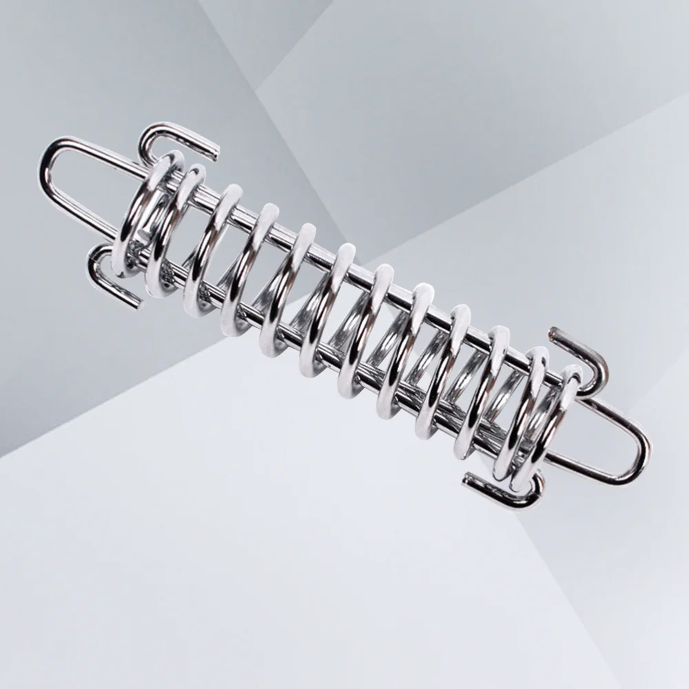 

Tent Wind Spring Wind Rope Buckle Outdoor Camping High Strength Steel Rope Buckle Tent Fixed Buckle Spring Hook Buckle(Silver)