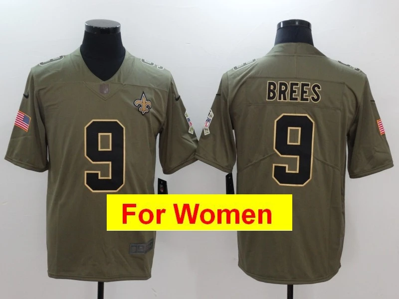 Женщины Орлеан Игры Элвин Камара Drew Brees Marshon латтиморе Майкл Томас Марк Инграм Цвет пик трикотажные изделия - Цвет: Коричневый