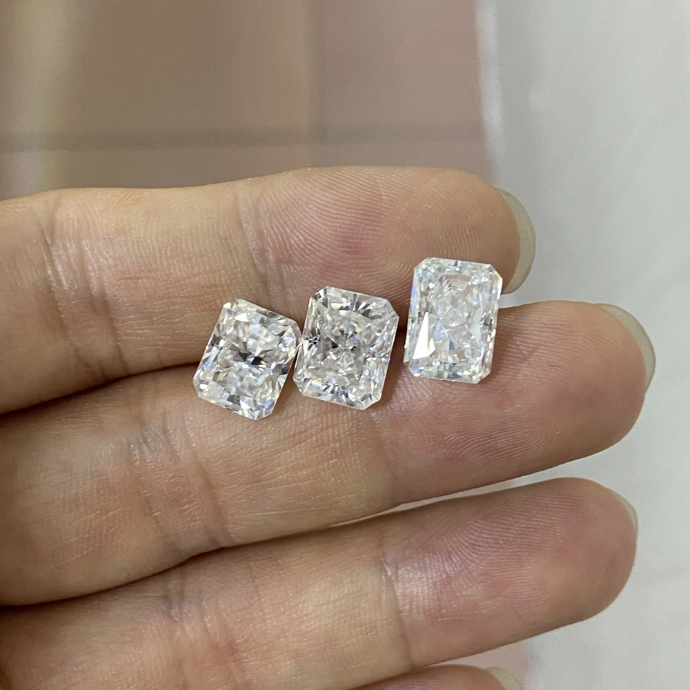 Meisidian 8.5x10.5mm 4 Karat D VVS1 Loose Radiant Moissanite Stone Diamond Price Per Carat