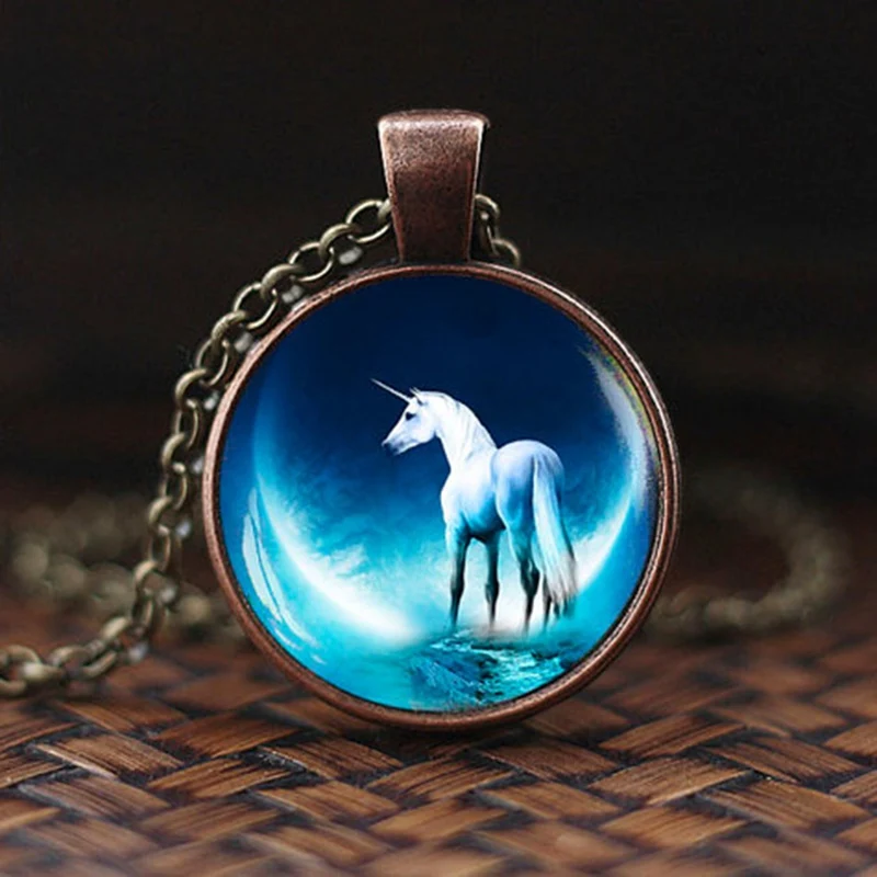 Мужское крутое ожерелье с подвеской в виде слона, лисы, лошади, акулы, волка, женское модное колье, дикое животное, бижутерия со стеклянными кабошонами, подарок - Окраска металла: 14
