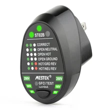 MESTEK УЗО электрическая розетка тест er провода тест ing цепи полярности детектор выключатель искатель утечки Тест с подсветкой дисплей