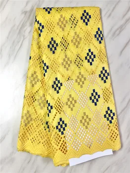 

2020 Latest African Bazin Riche Lace Fabric yellow Nigerian Bazin Lace Fabric Stones Bazin Brode For Party Sewing FP721