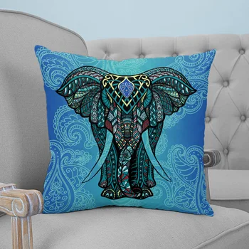 

Elephant Pattern Paisley Pillow Covers Cases Cushion Pillowcase Square Print