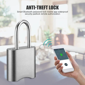 

Smart Bluetooth Password Lock Waterproof Mobile App Control Security Padlock Authorization Keyless Door Lock Hardware