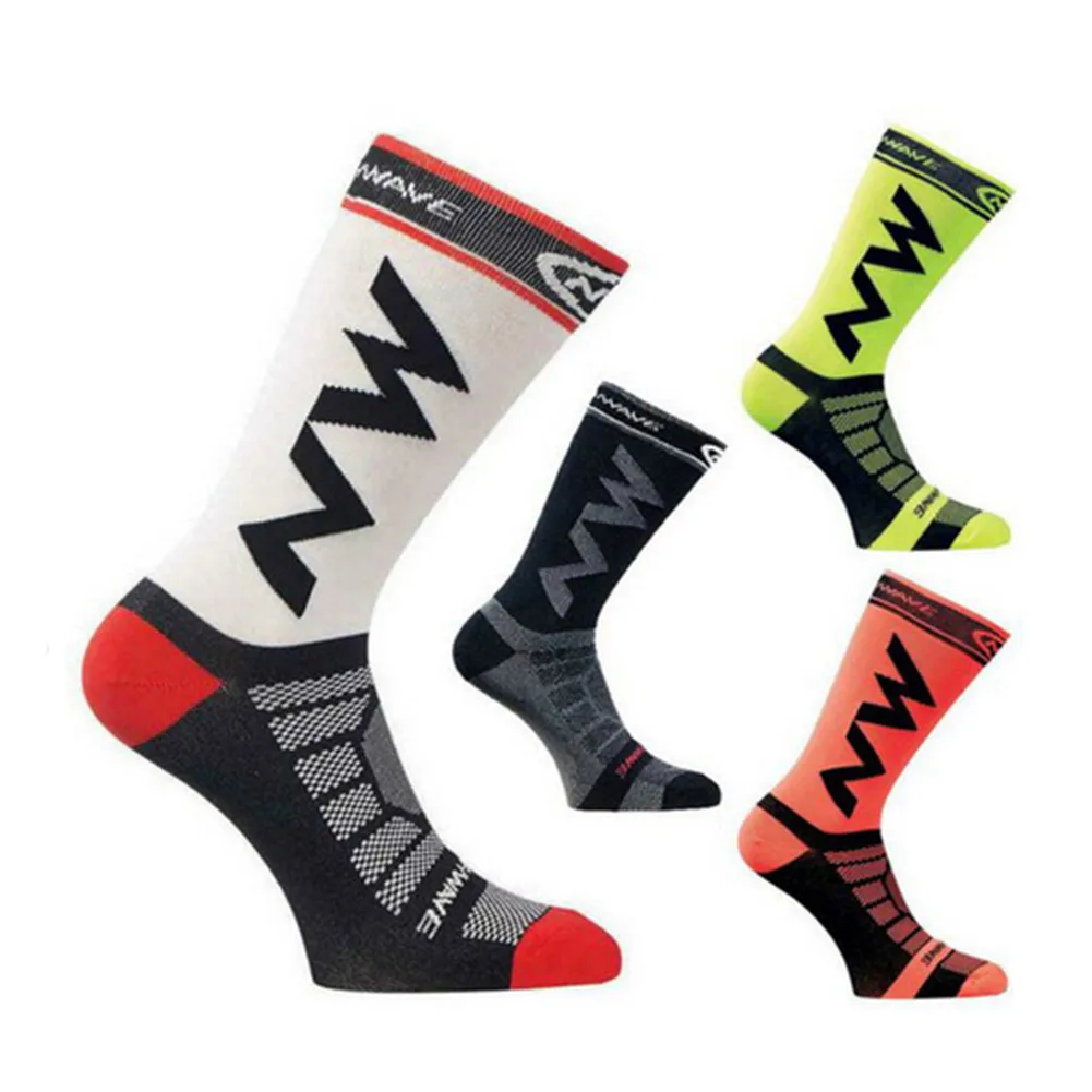 Barato Calcetines de ciclismo transpirables para hombre y mujer, medias deportivas de nailon de secado rápido, calcetines para ciclismo, calcetines de fútbol y baloncesto 531y0bXaOw9