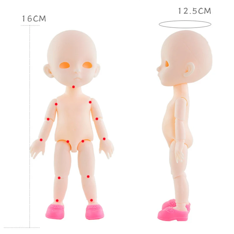 Мини 1/12 ob куклы игрушки 16 см BJD кукла для маленькой девочки 13 подвижные шарнирные обнаженные тела модные куклы игрушки для девочек Подарки
