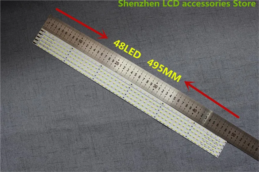 495 мм светодиодный Подсветка 48 Светодиодный s для Hisense LE39A720 светодиодный 39K300J 4A-D074762 V390HJ1-LE1 V390HK1-LS5-TREM4 ТВ LE39A700K